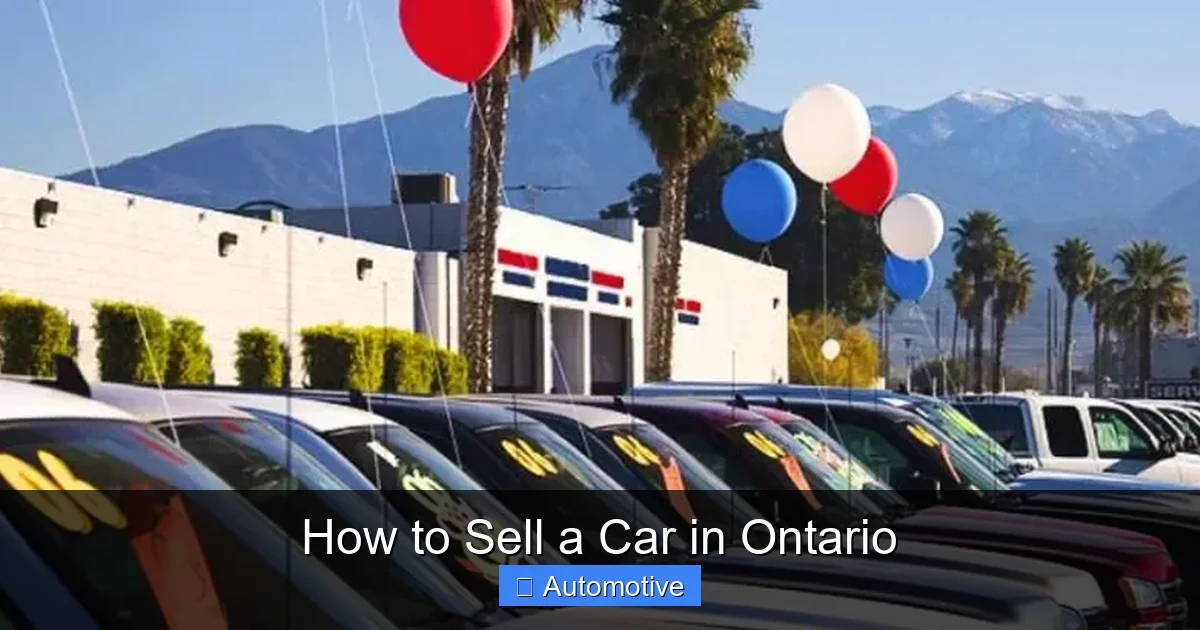 How to Sell a Car in Ontario