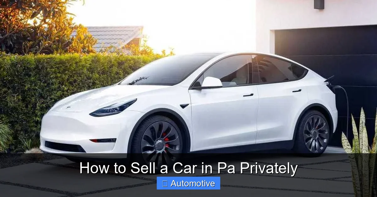 How to Sell a Car in Pa Privately