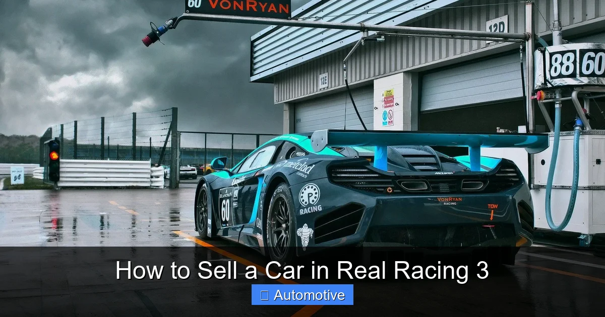 How to Sell a Car in Real Racing 3