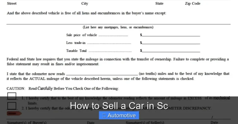 How to Sell a Car in Sc