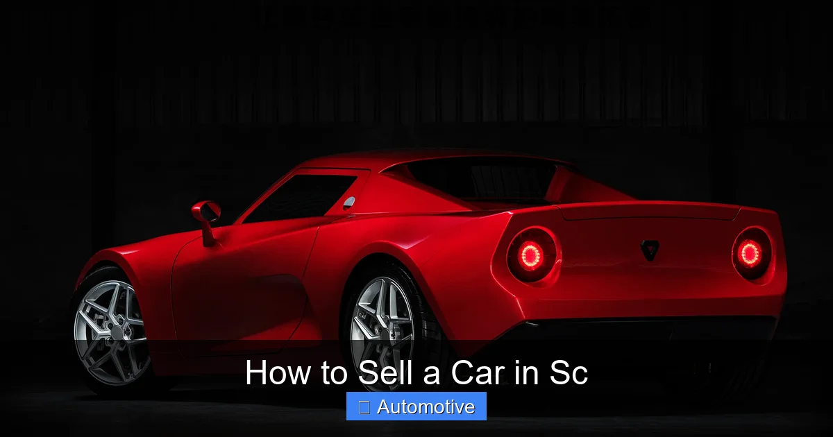 How to Sell a Car in Sc