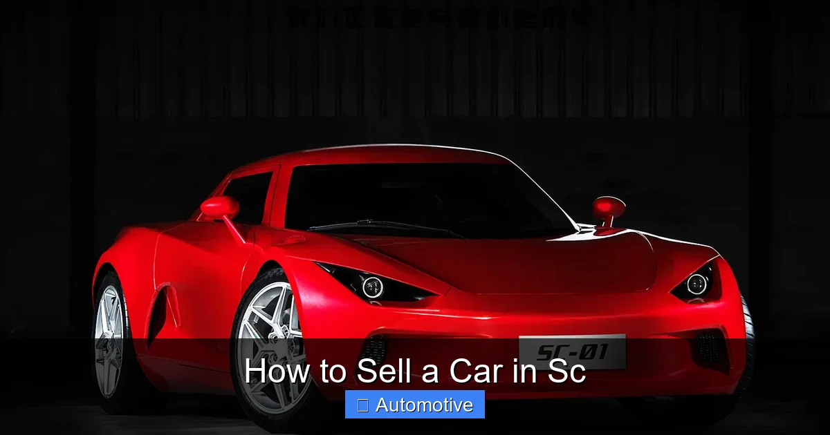 How to Sell a Car in Sc