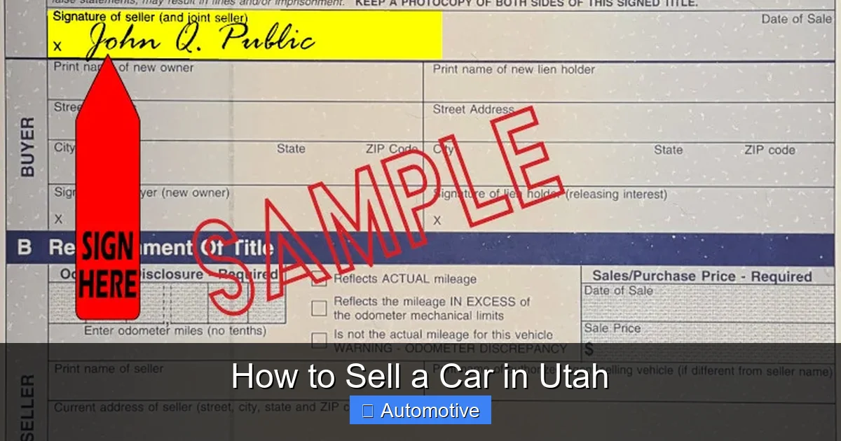 How to Sell a Car in Utah