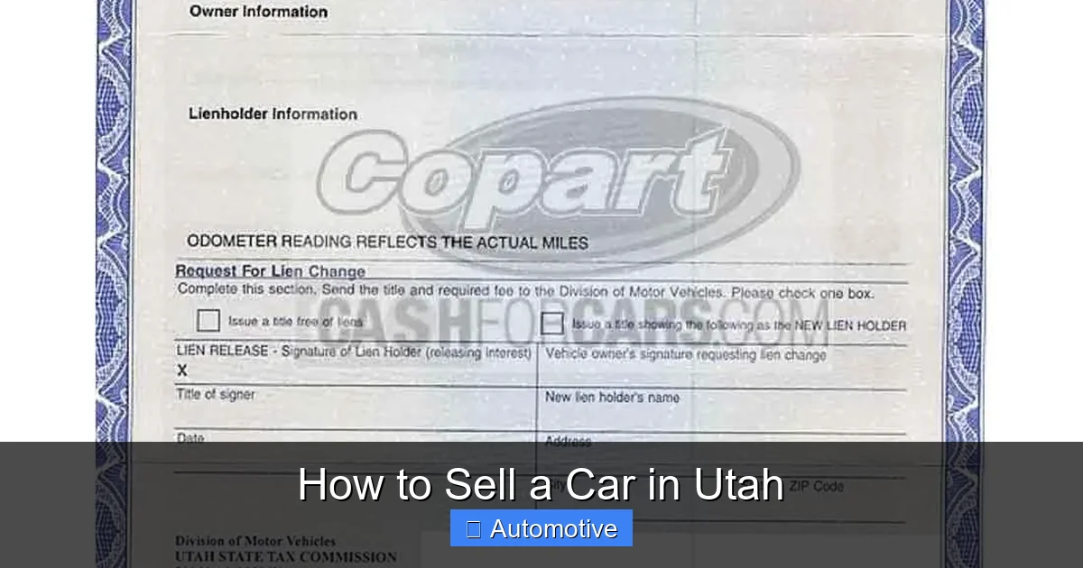 How to Sell a Car in Utah
