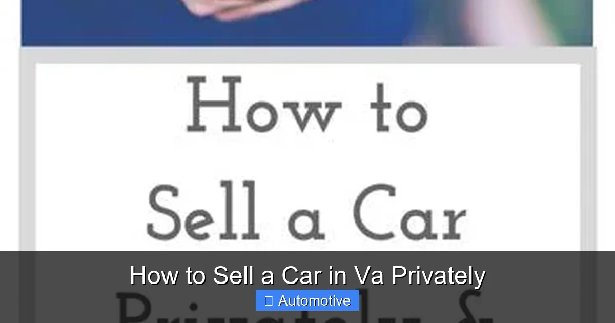 How to Sell a Car in Va Privately