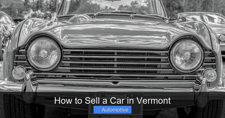 How to Sell a Car in Vermont