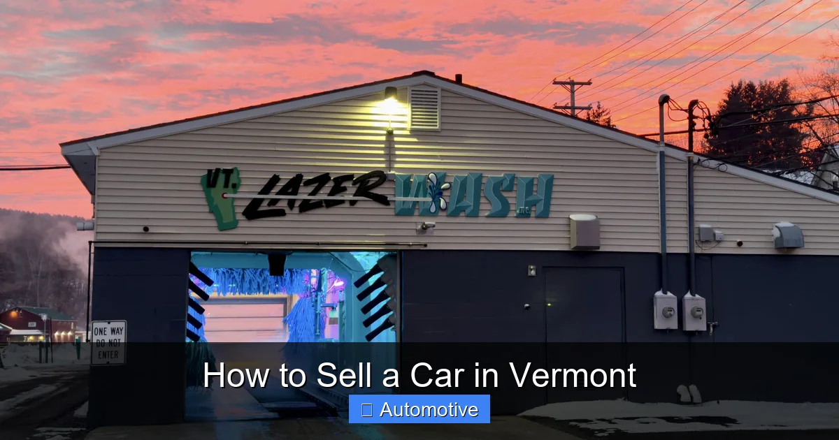 How to Sell a Car in Vermont