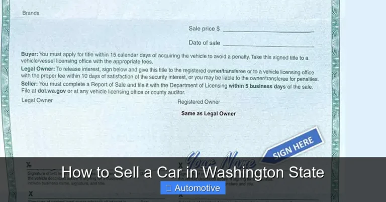 How to Sell a Car in Washington State