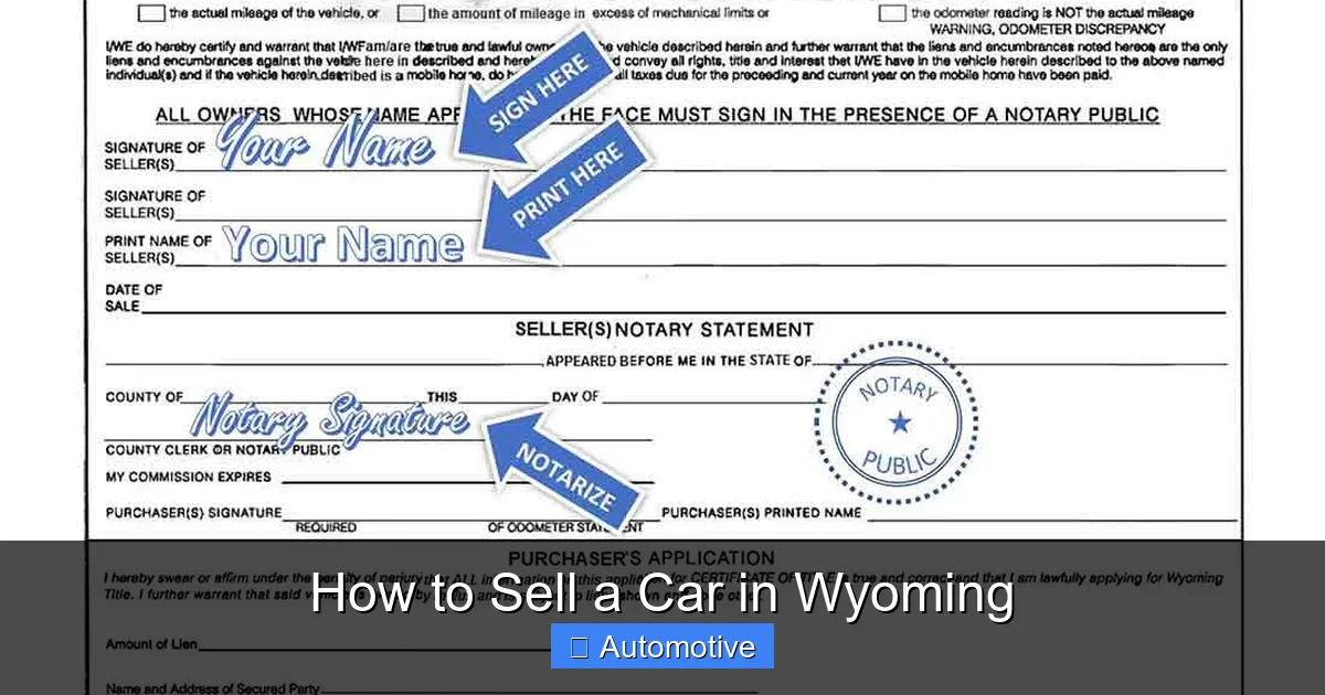 How to Sell a Car in Wyoming