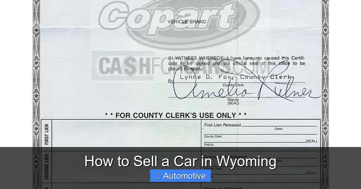 How to Sell a Car in Wyoming