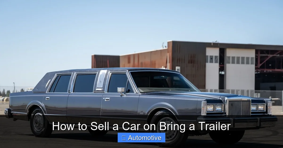 How to Sell a Car on Bring a Trailer
