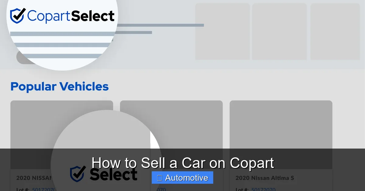How to Sell a Car on Copart