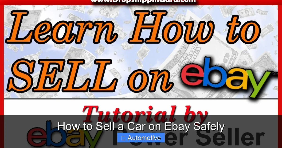 How to Sell a Car on Ebay Safely