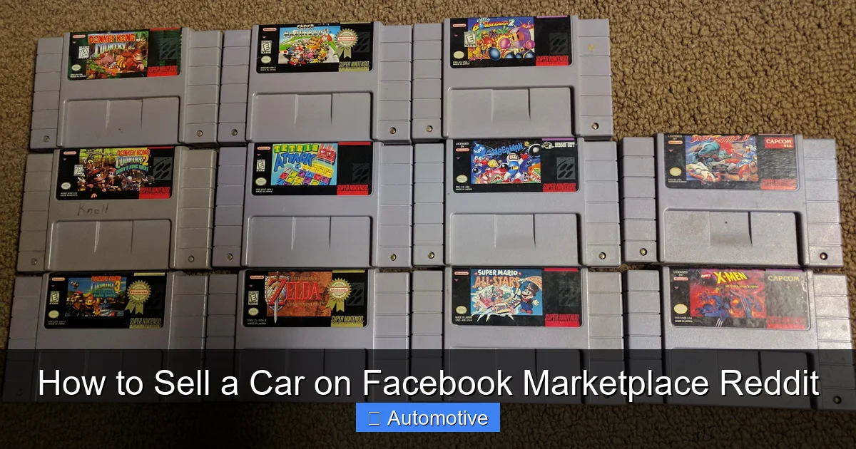 How to Sell a Car on Facebook Marketplace Reddit