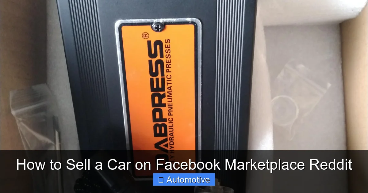 How to Sell a Car on Facebook Marketplace Reddit
