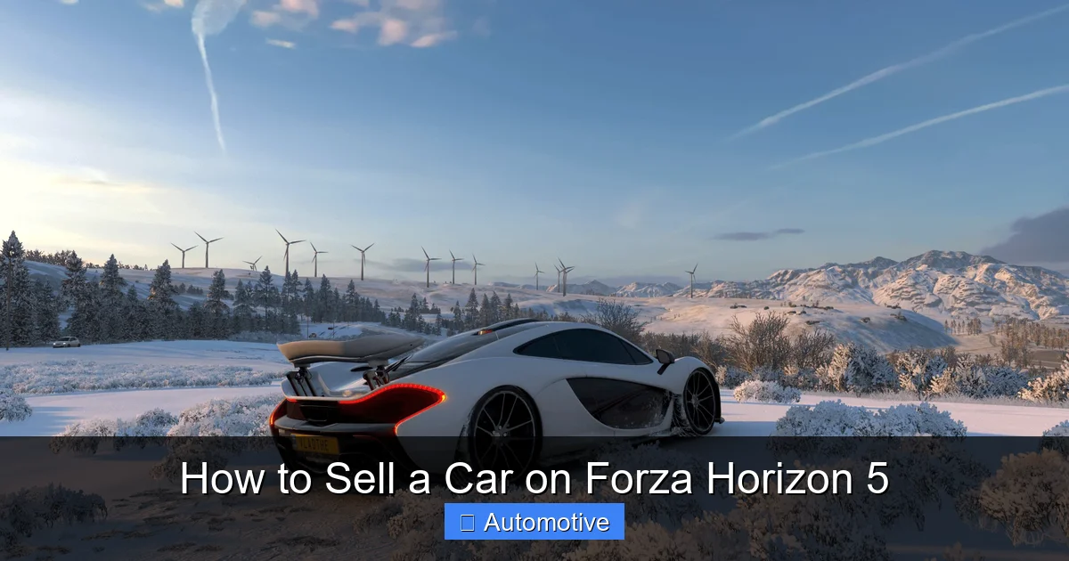 How to Sell a Car on Forza Horizon 5