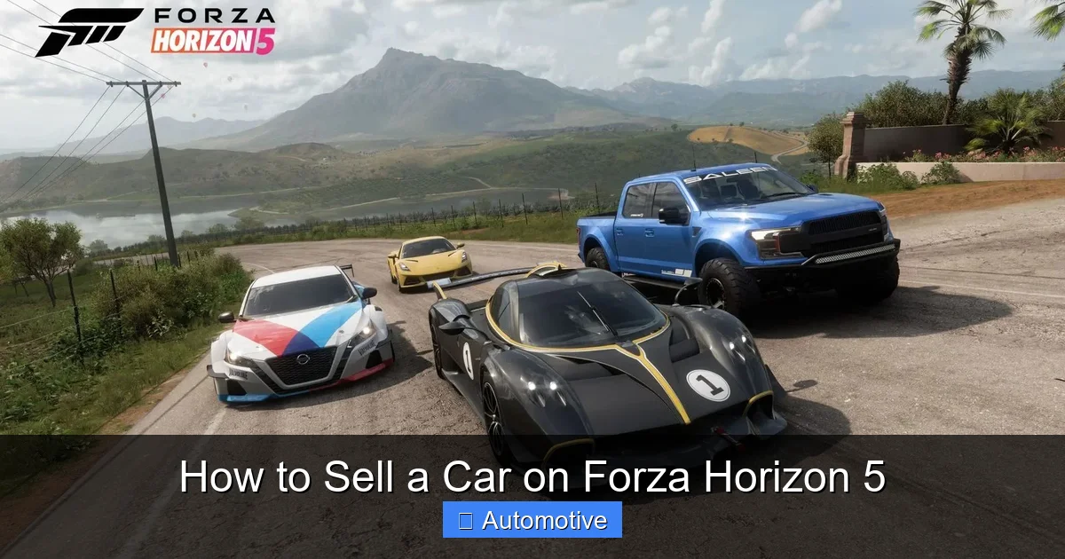 How to Sell a Car on Forza Horizon 5