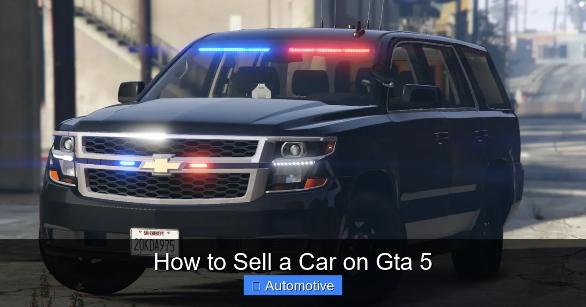How to Sell a Car on Gta 5