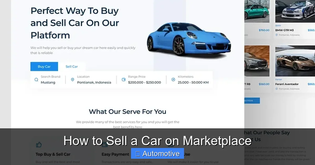 How to Sell a Car on Marketplace