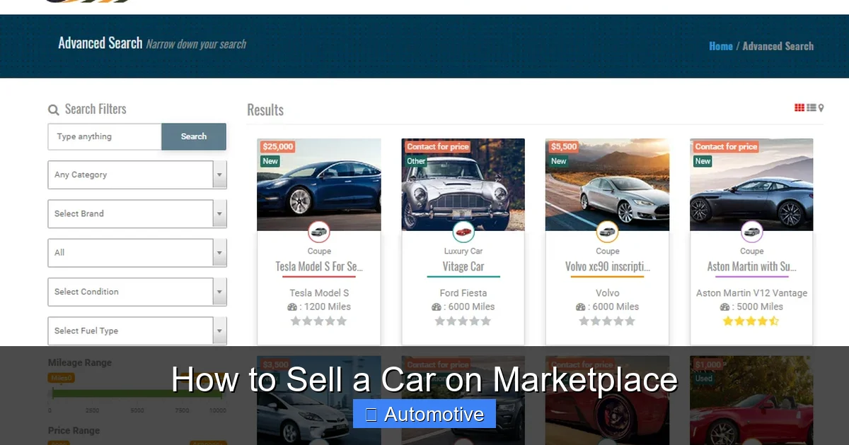 How to Sell a Car on Marketplace