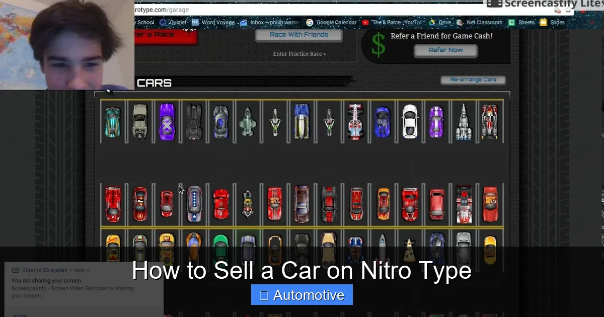 How to Sell a Car on Nitro Type