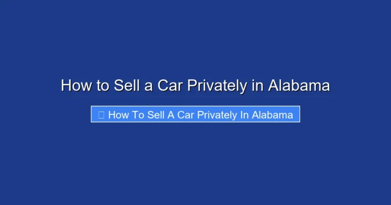 How to Sell a Car Privately in Alabama