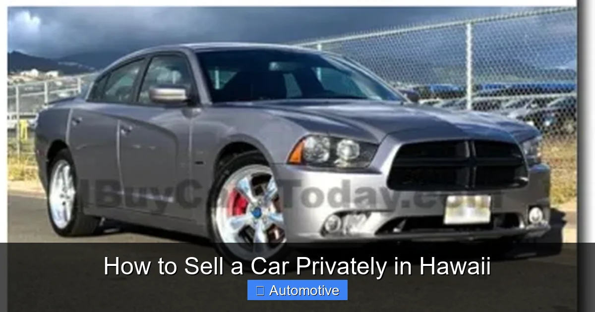 How to Sell a Car Privately in Hawaii