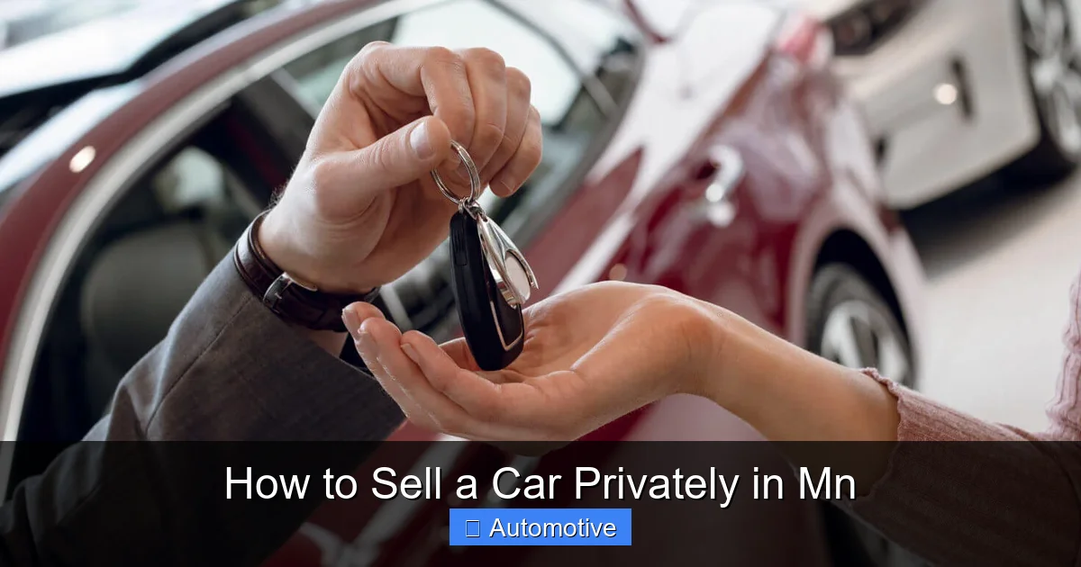 How to Sell a Car Privately in Mn