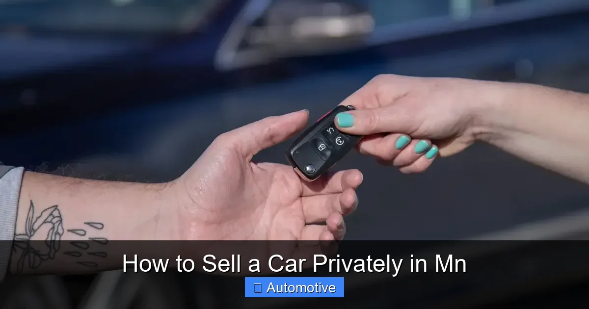 How to Sell a Car Privately in Mn