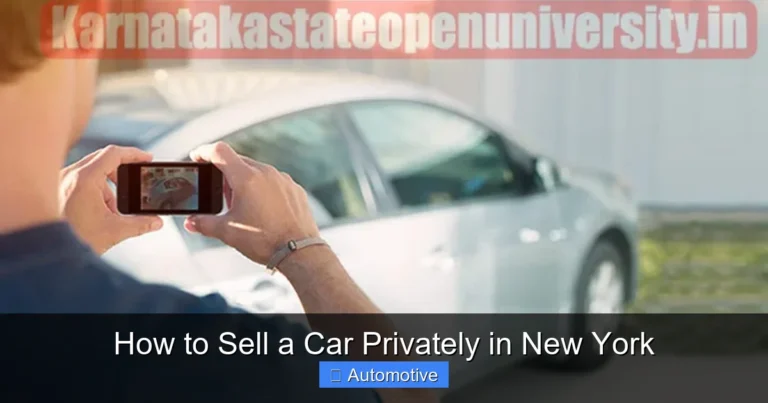 How to Sell a Car Privately in New York