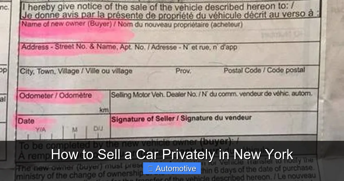 How to Sell a Car Privately in New York