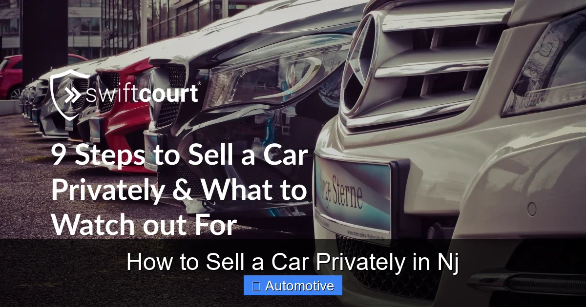 How to Sell a Car Privately in Nj