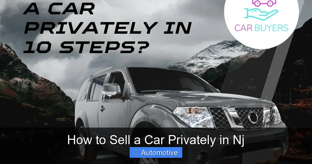 How to Sell a Car Privately in Nj