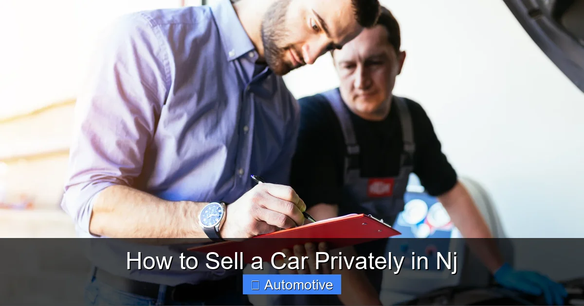 How to Sell a Car Privately in Nj