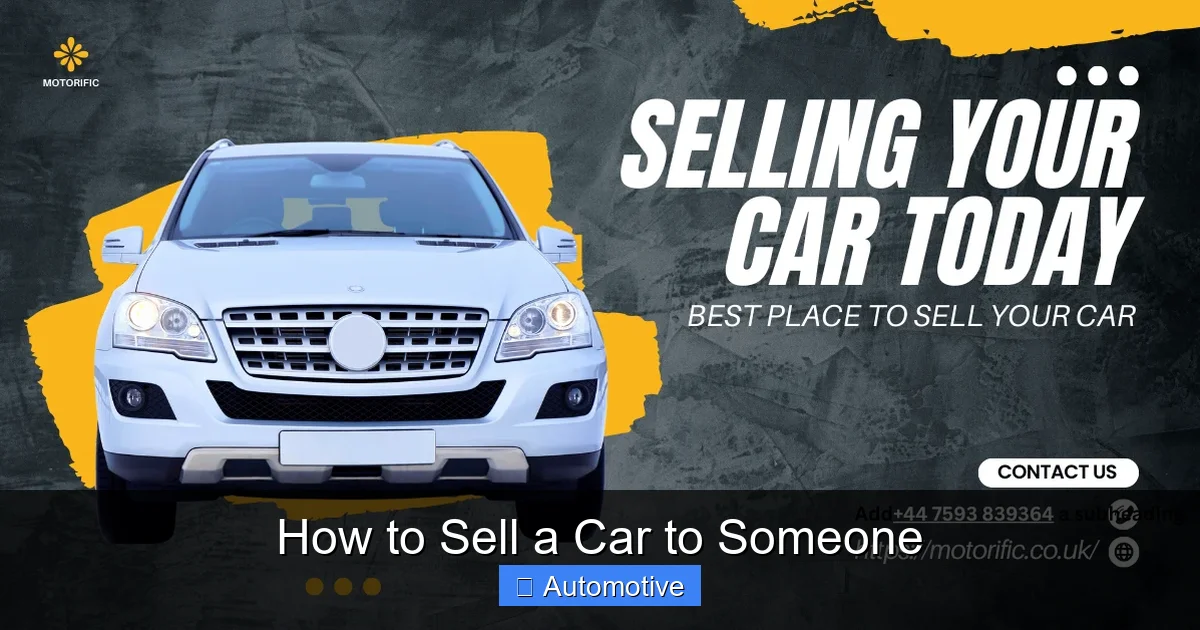How to Sell a Car to Someone