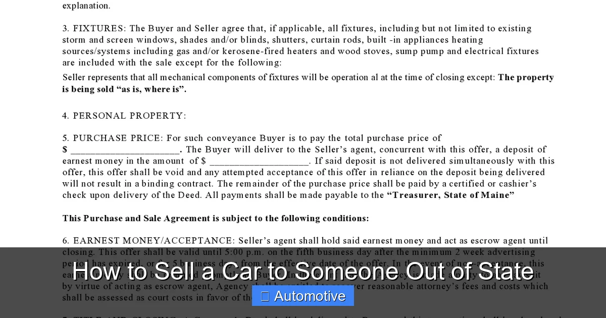 How to Sell a Car to Someone Out of State