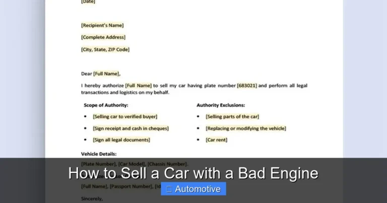 How to Sell a Car with a Bad Engine