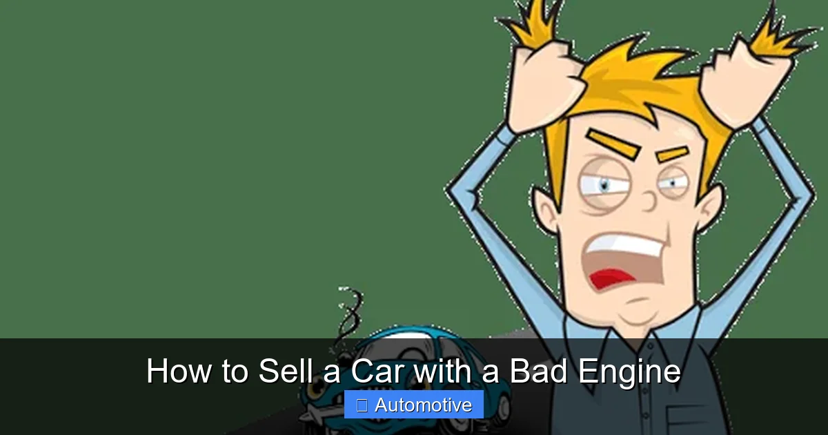 How to Sell a Car with a Bad Engine