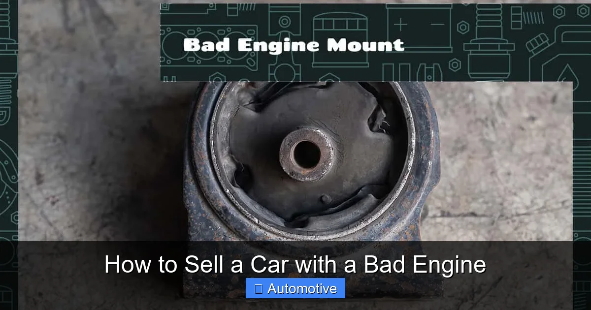 How to Sell a Car with a Bad Engine
