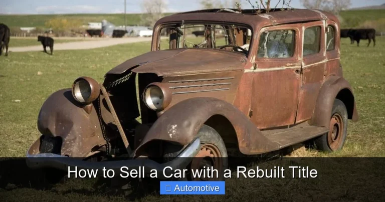 How to Sell a Car with a Rebuilt Title