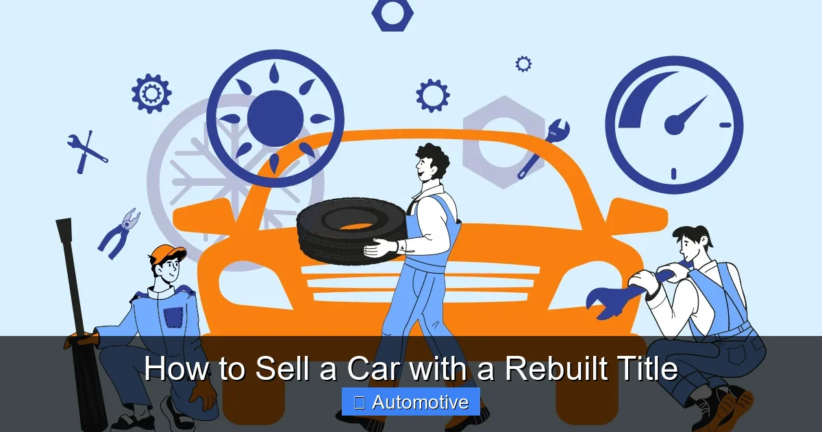 How to Sell a Car with a Rebuilt Title