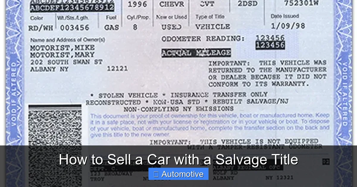 How to Sell a Car with a Salvage Title