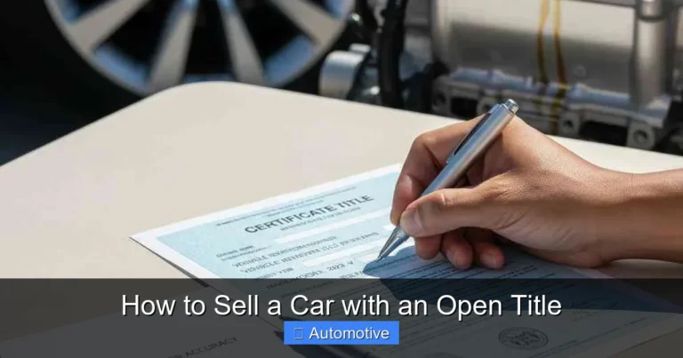 How to Sell a Car with an Open Title