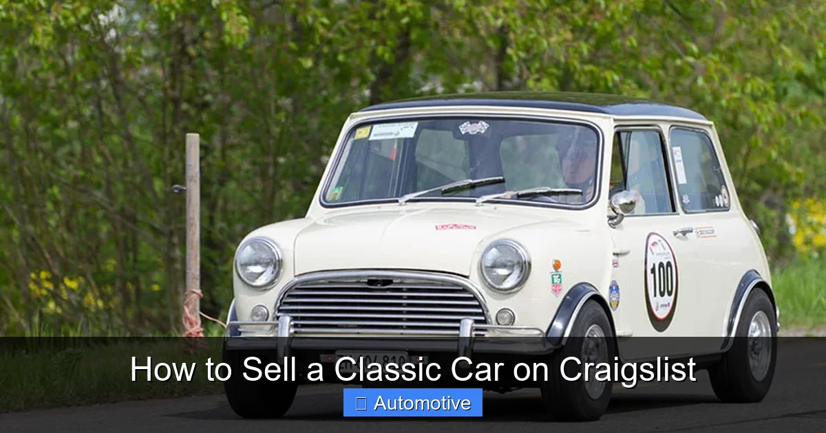 How to Sell a Classic Car on Craigslist