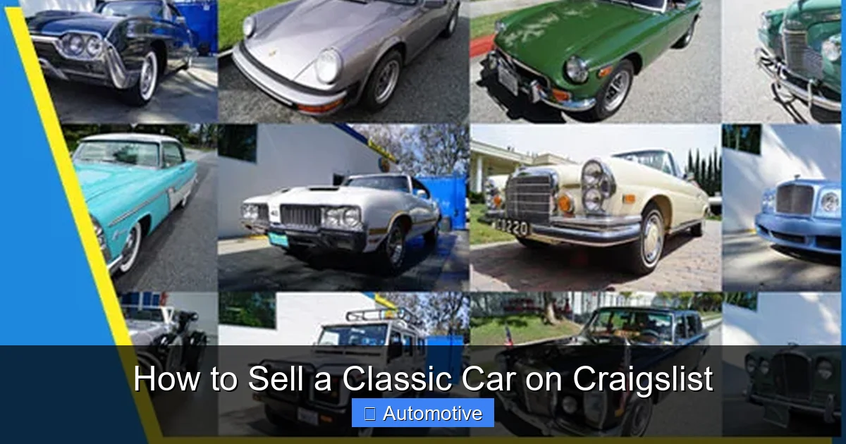 How to Sell a Classic Car on Craigslist