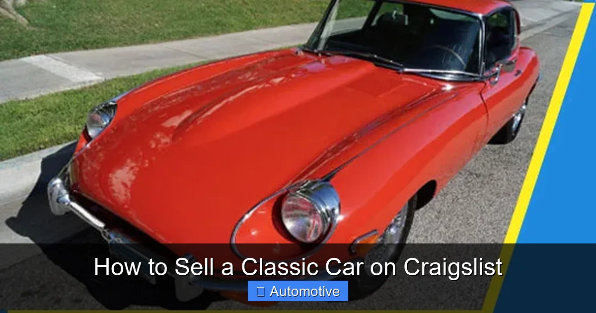 How to Sell a Classic Car on Craigslist