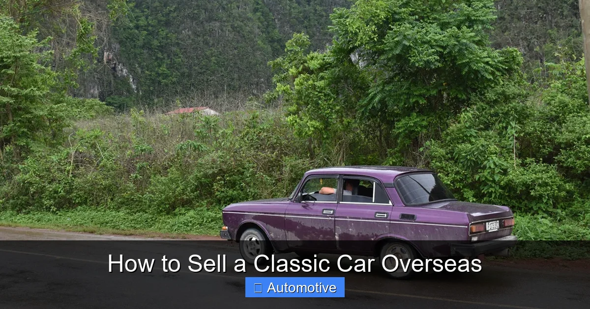 How to Sell a Classic Car Overseas