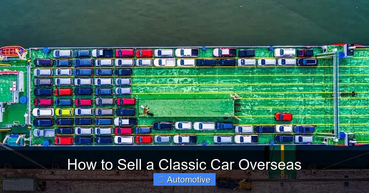 How to Sell a Classic Car Overseas