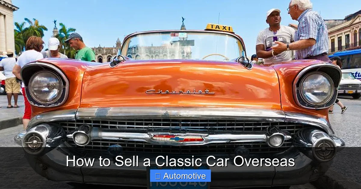 How to Sell a Classic Car Overseas