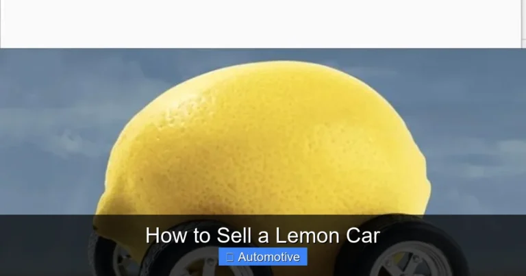 How to Sell a Lemon Car